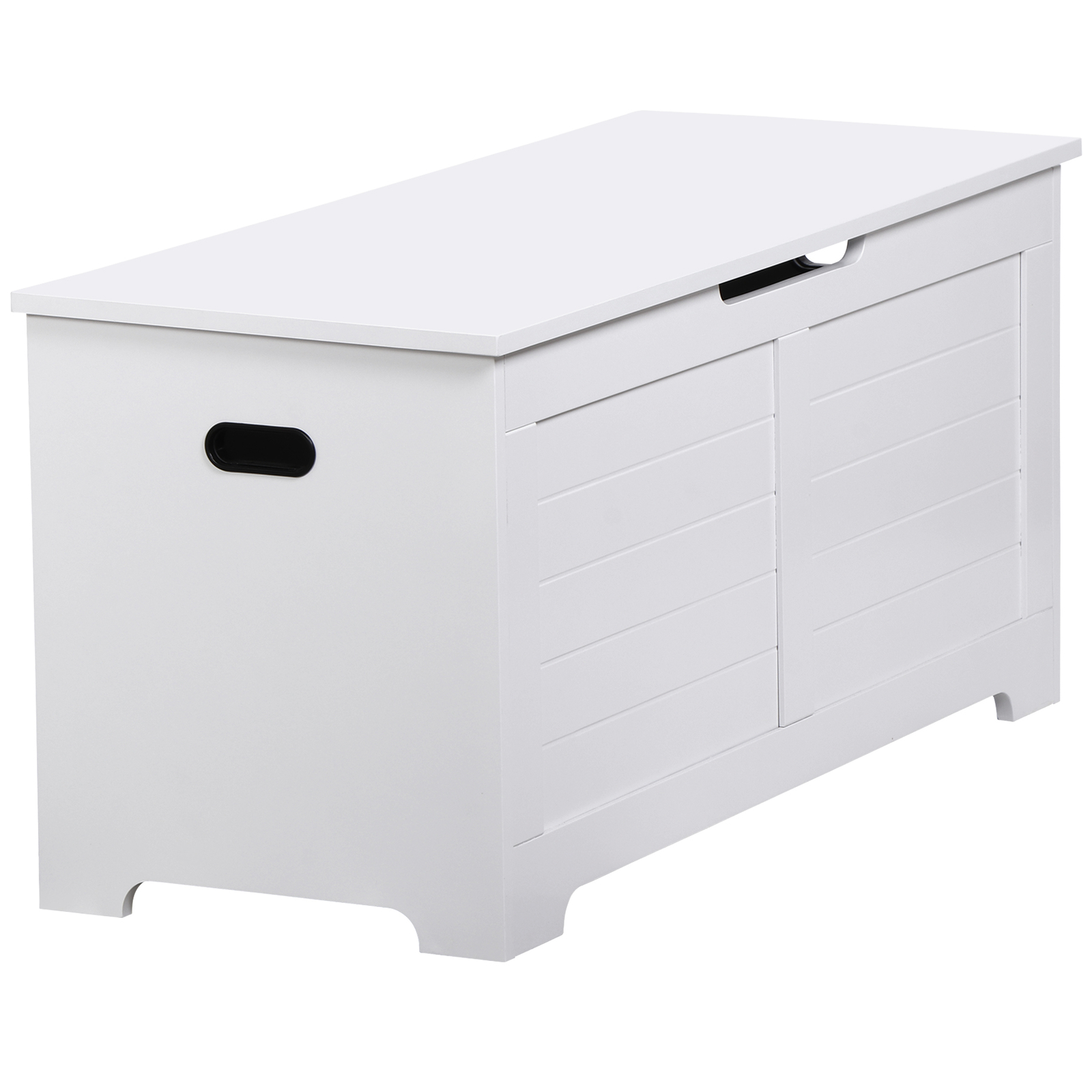 Storage Chest Storage Trunk with 2 Safety Hinges Storage Bench Shoe Bench White