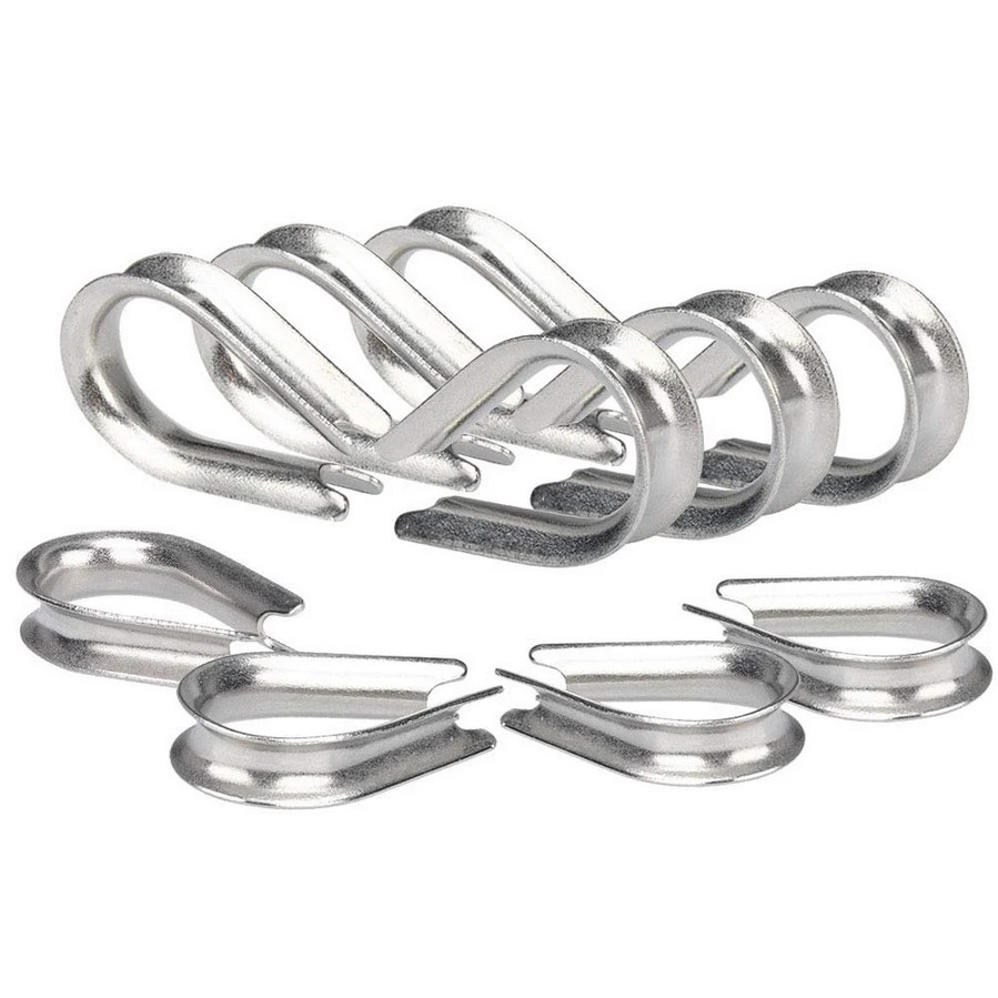10 PC 3/32" Stainless Steel 316 Light Duty Wire Rope Thimble Marine Rigging