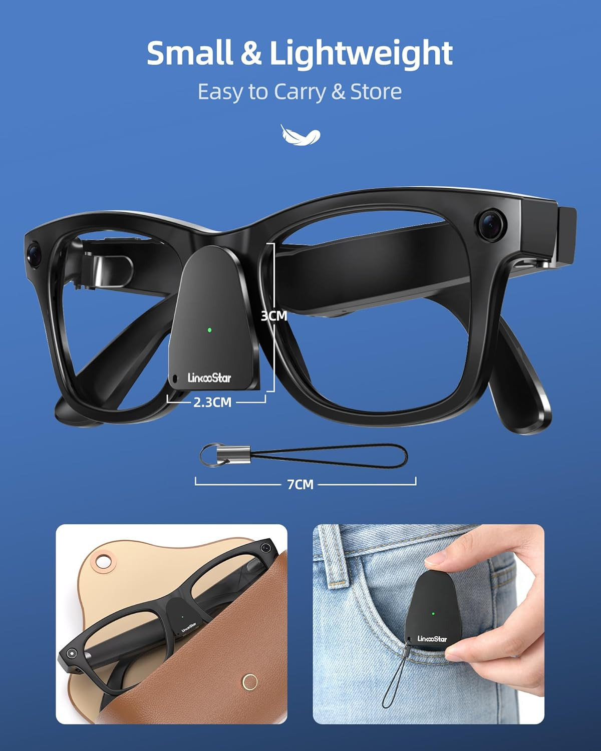Charging Adapter for Ray-Ban & Oakley Meta Glasses, USB-C, 2 Pack