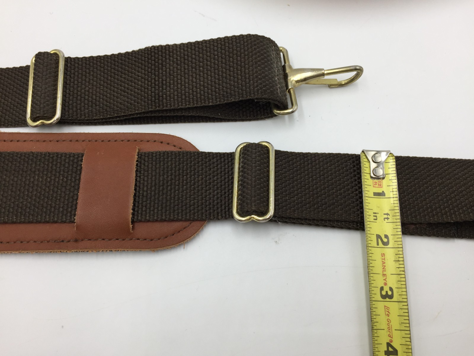 Gun Rifle Sling Strap,Nylon, W/ Leather Pad, Adjustable Strap