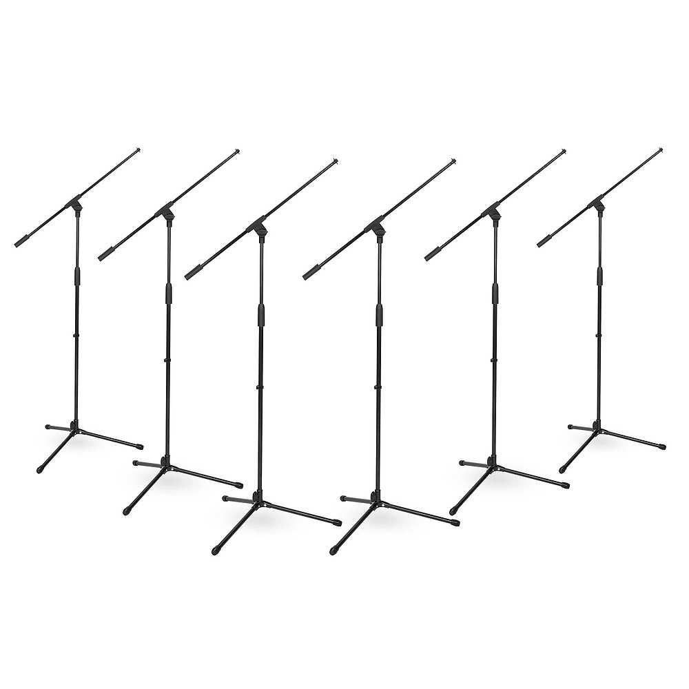 Musician's Gear Tripod Boom Microphone Stand  6 Pack Black