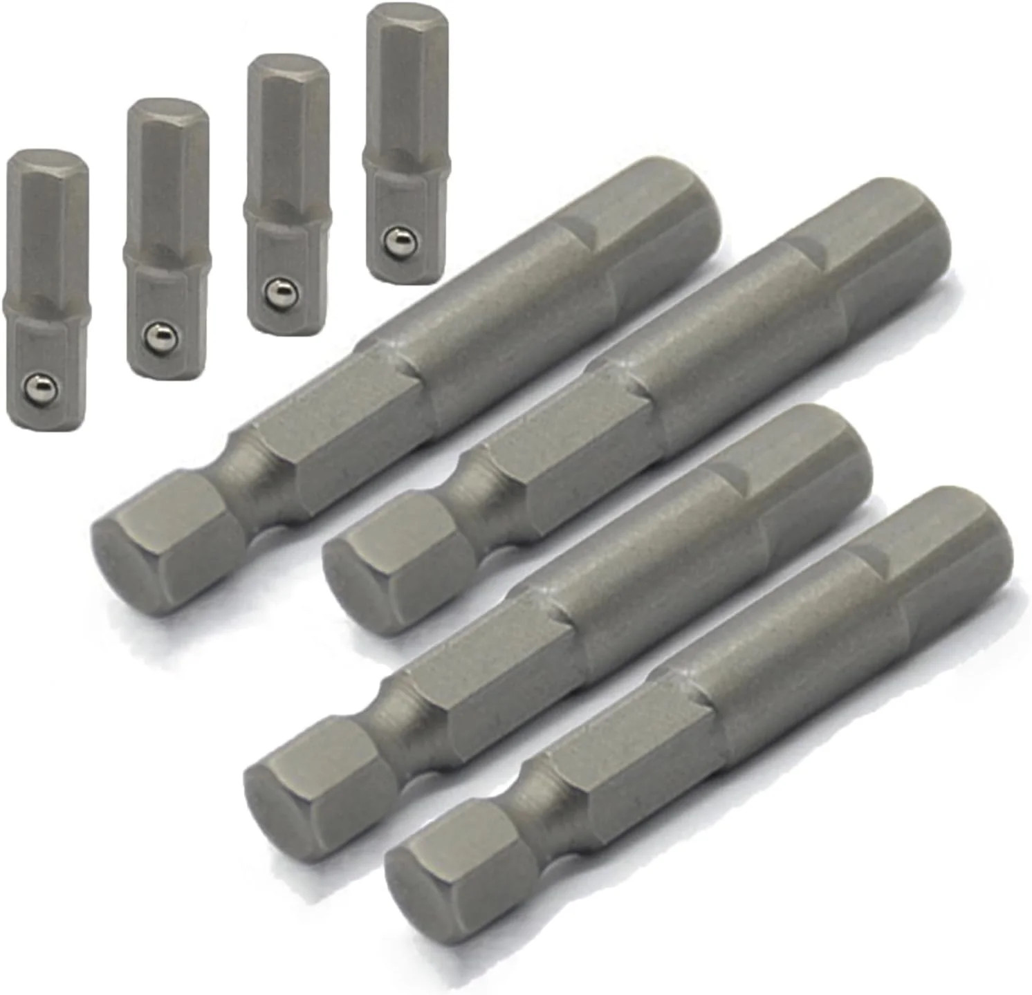 8 Pieces 1/4 Hex to Socket Adapter, 1/4" Square Bit...