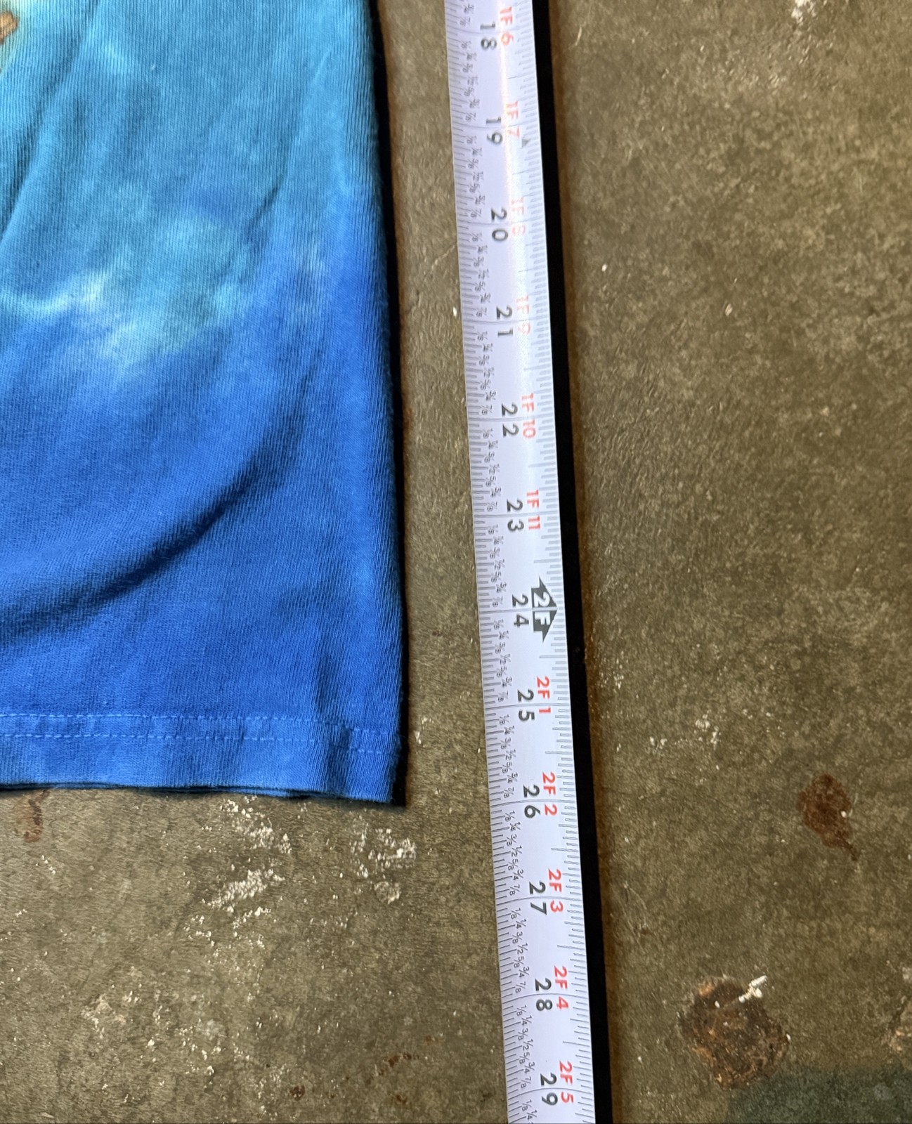 Grateful Dead Liquid Blue Banjo Skeleton Tie Dye Tee Men's L Y2K