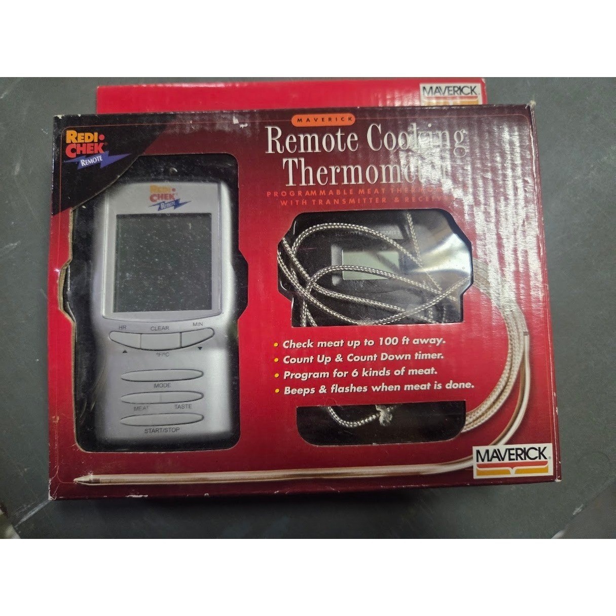 Maverick Redi Chek Remote Cooking Thermometer ET-7 Wireless Meat Thermometer
