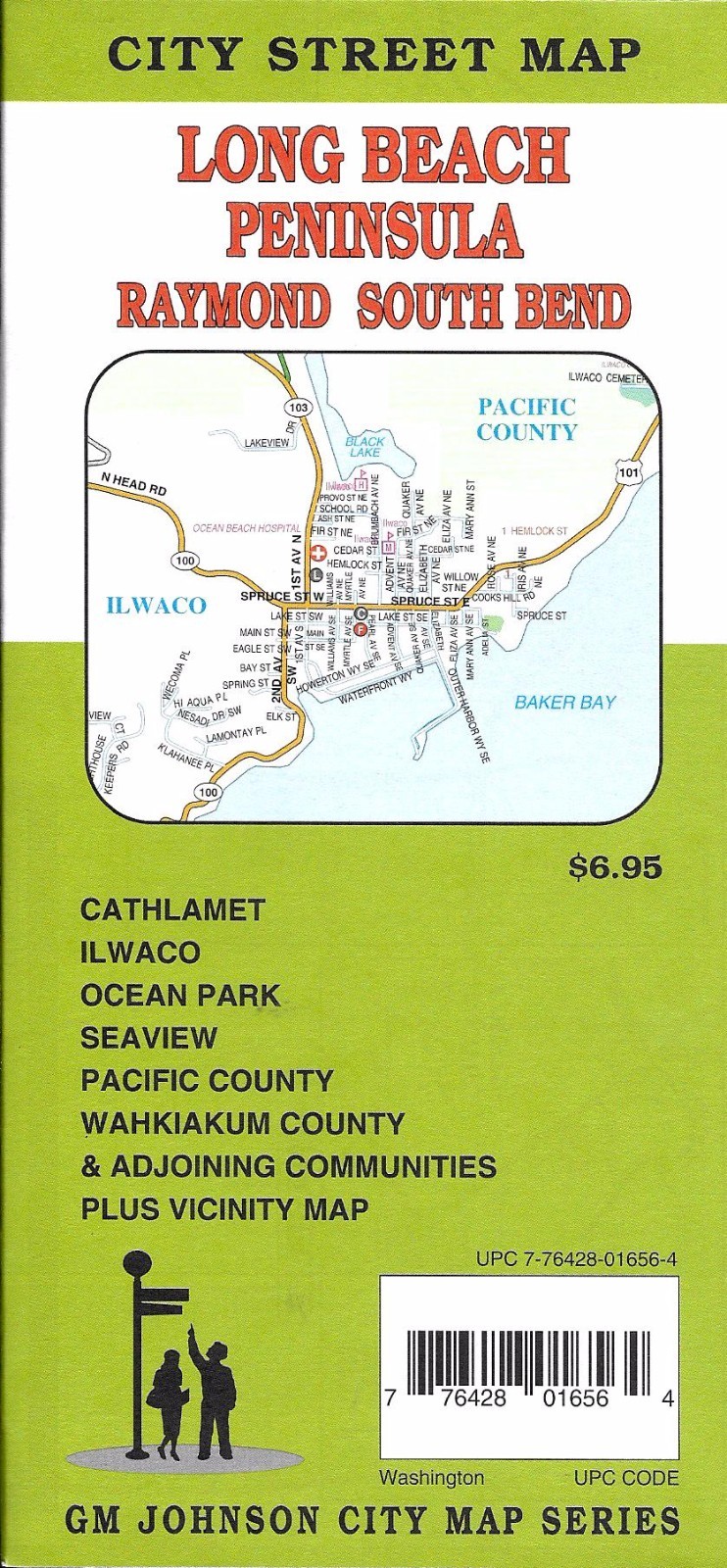 City Street Map of Long Beach Peninsula, Raymond, Washington, by GMJ