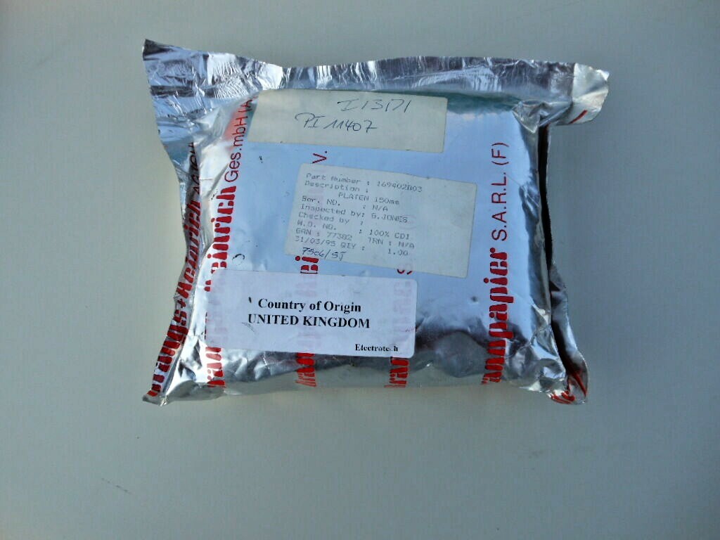 PLATEN 150MM 169402B03