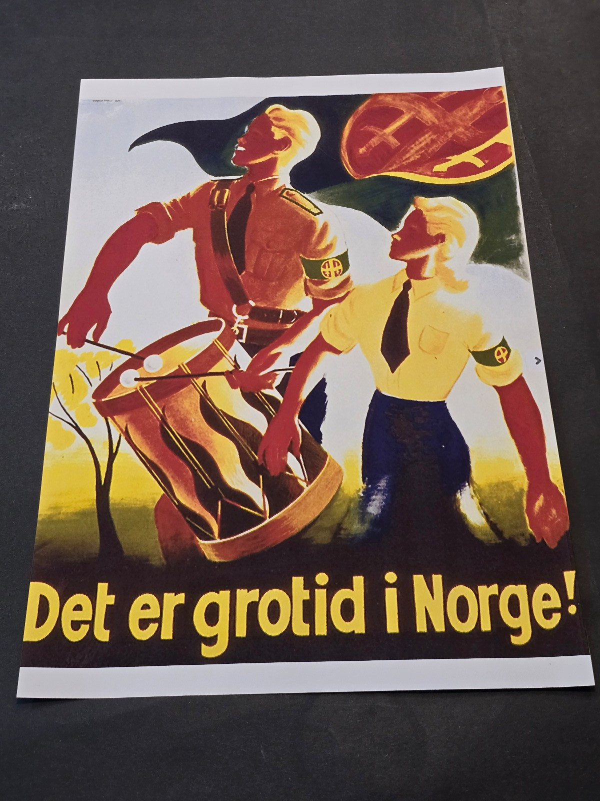 YOUTH DRUMMER NORGE German VIKING NORDIC NORWAY Propaganda Print Poster WW2 WWII