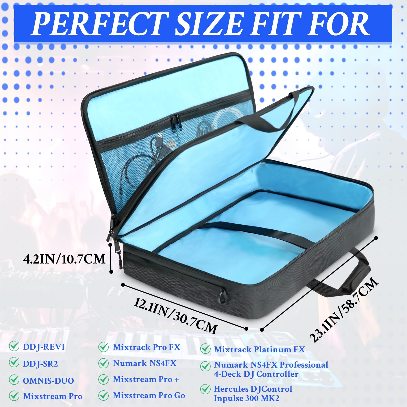 ORKELS DJ Controller Bag Case Compatible with DDJ-REV1/DDJ-SR2/DDJ-SR/OMNIS-D...