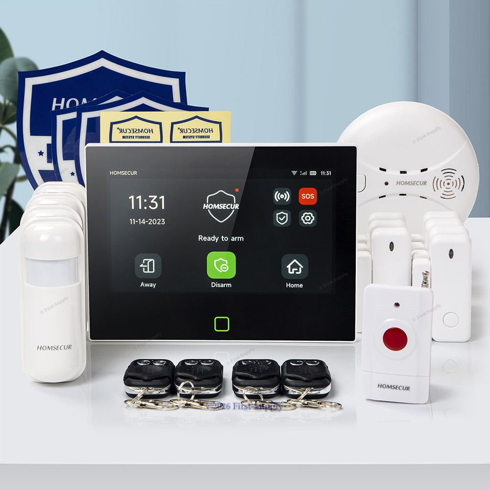 HOMSECUR Wireless WIFI 4G 2G LCD Home House 7" Touch Screen Alarm System