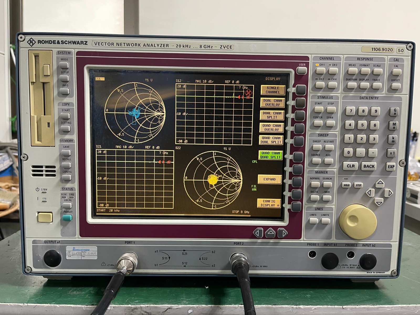 Rohde & Schwarz ZVCE Vector Network Analyzer 20kHz- 8GHz , 2 ports _9568