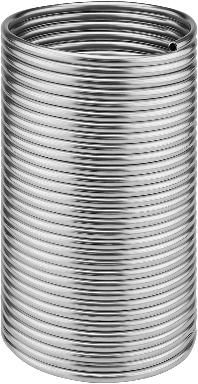 Wort Chiller, 5/16" X 50 Ft Food Grade 304 Stainless Steel Coil, Water Chiller f