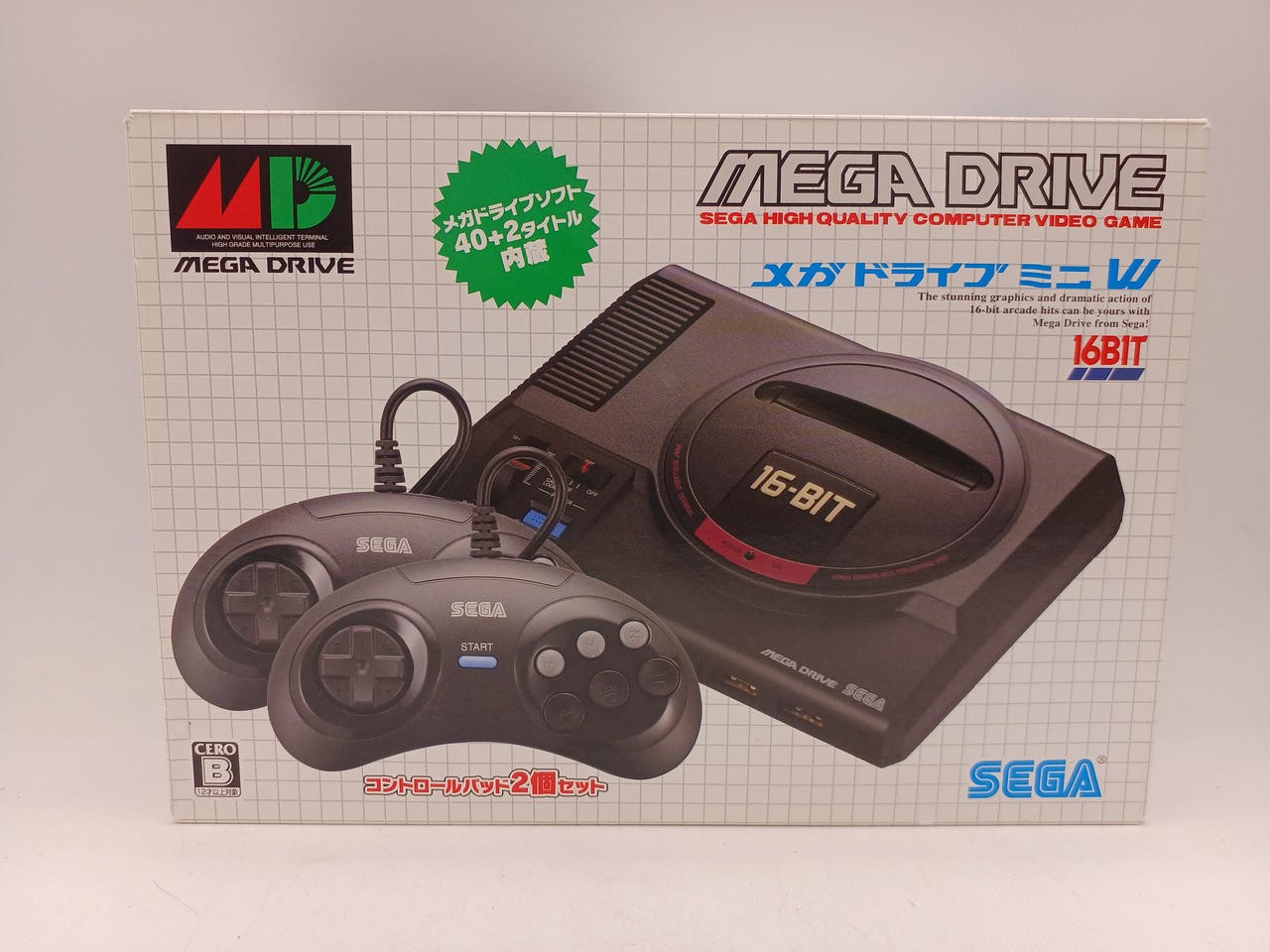 Retro Game Console Model Mega Drive Mini W SEGA