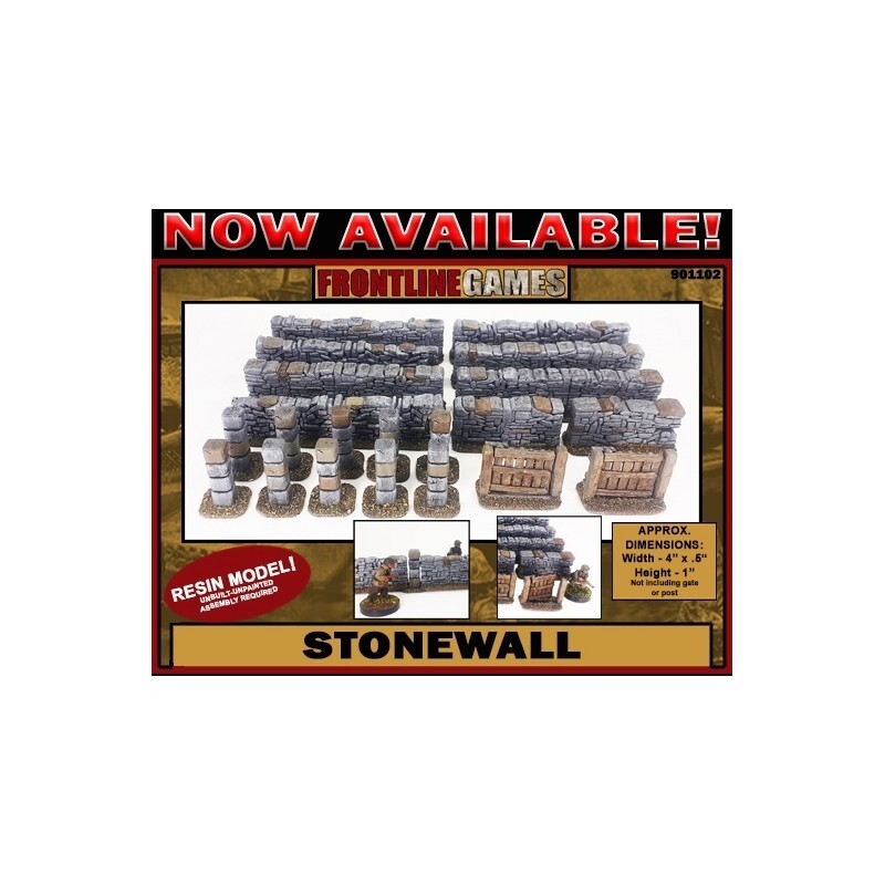 Stonewall set (Unpainted) 28mm Terrain WWII FRONTLINE GAMES