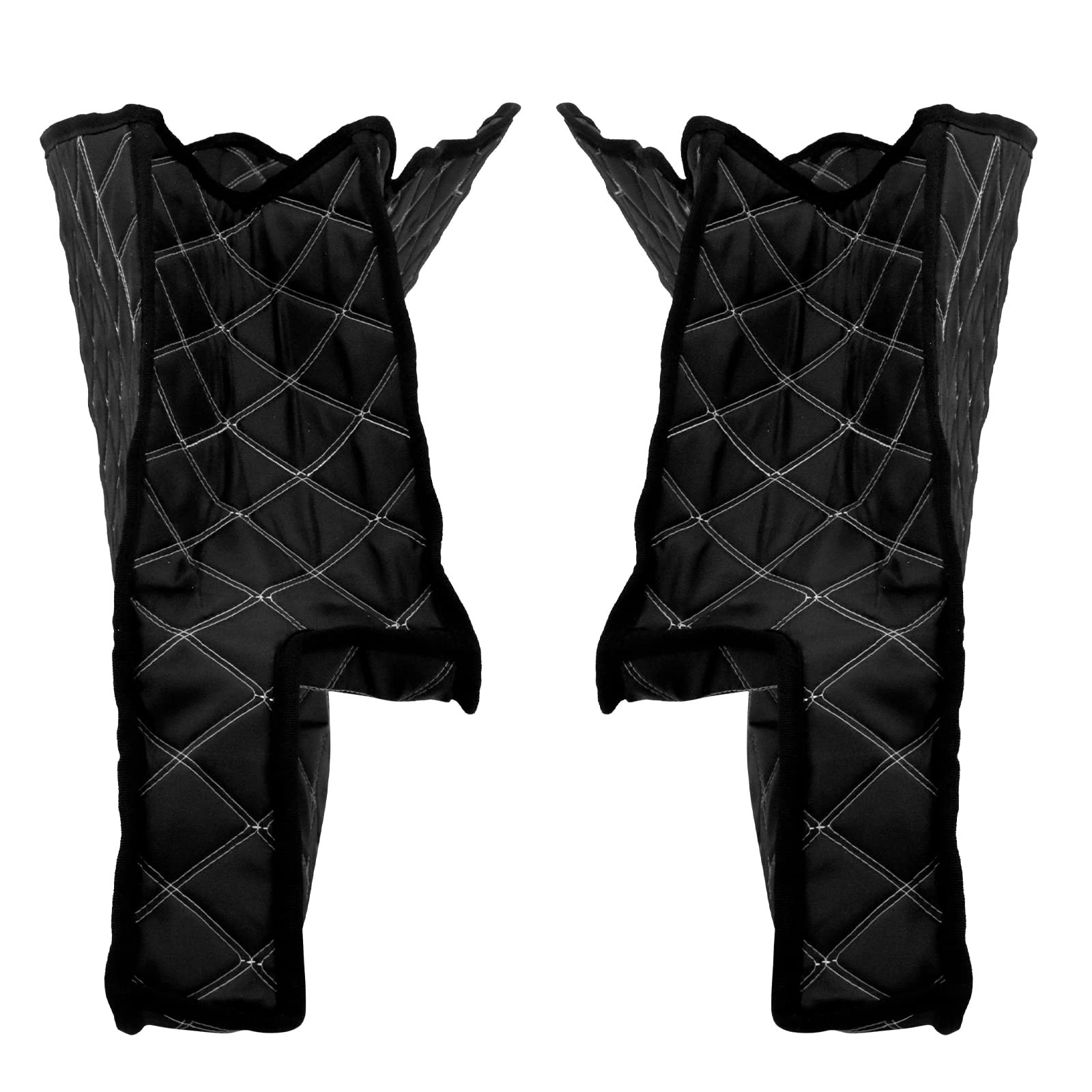 5'' Stretched Saddlebag Liners Inserts White Thread Compatible with Harley 20...