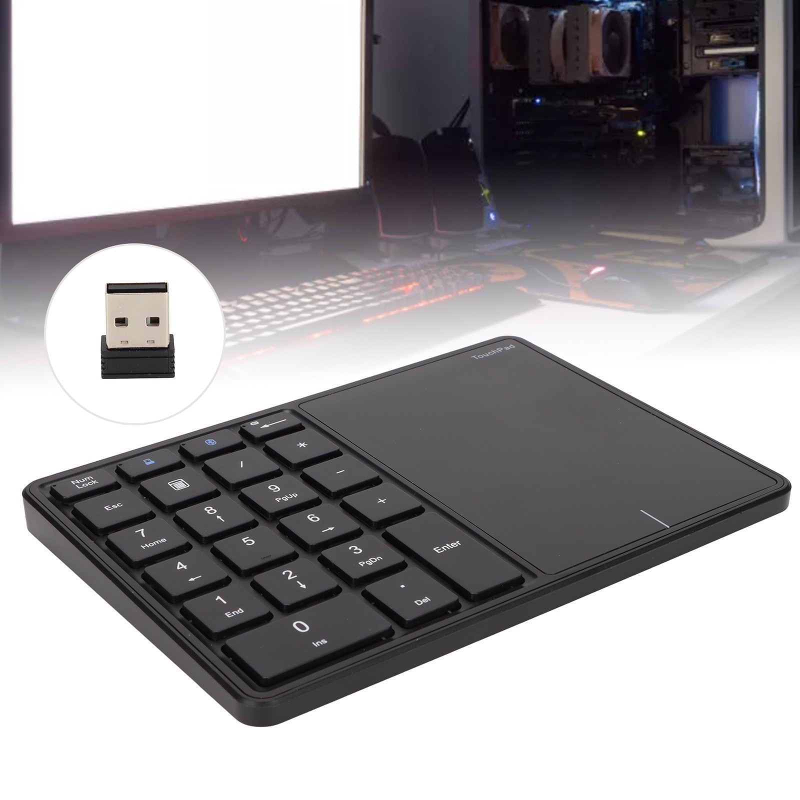 2 In 1 Wireless Number Pad Touchpad Portable BT4.2 For IOS Premium