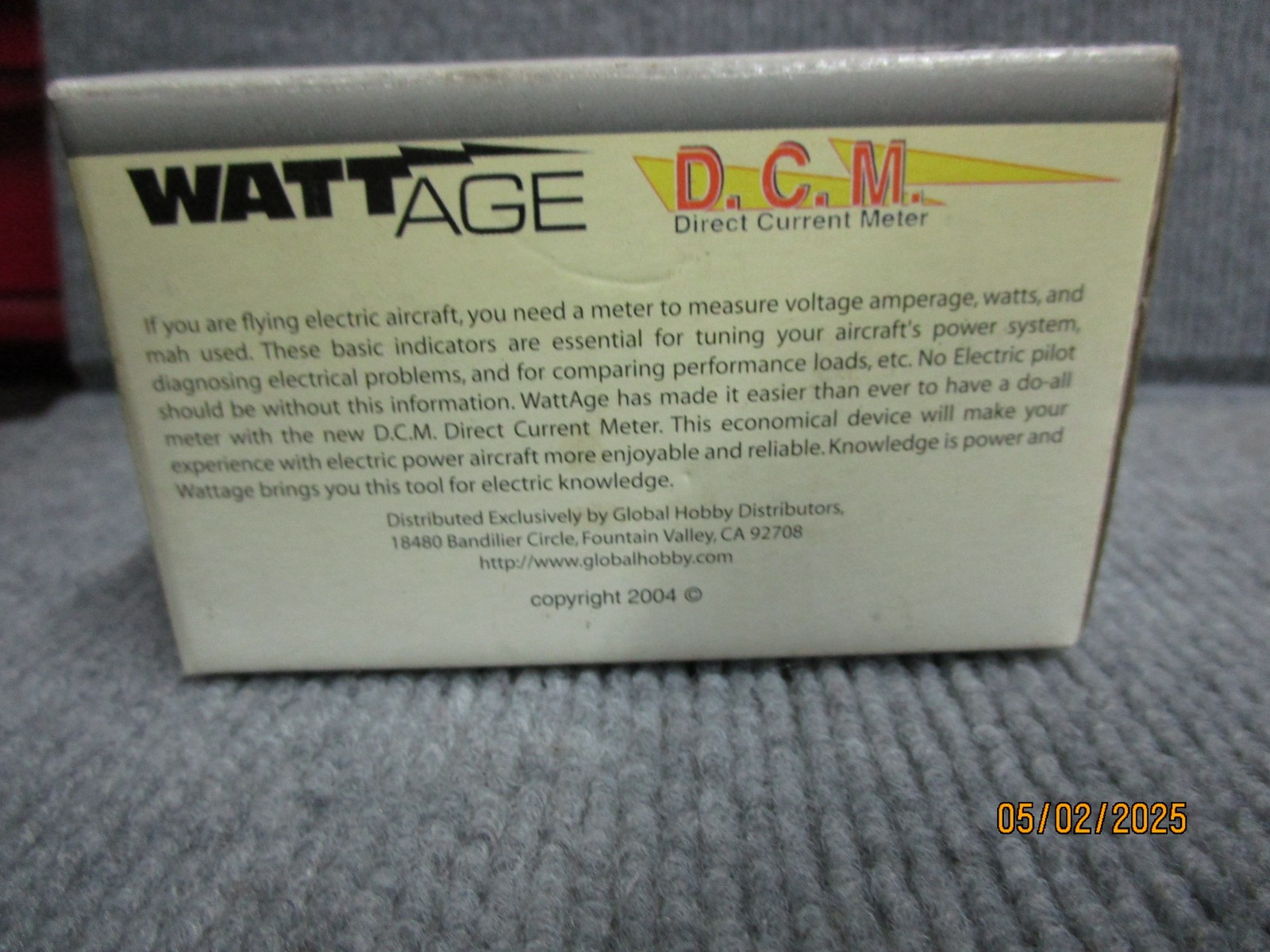 Wattage DCM Direct Current Meter Item No 128650 NOS