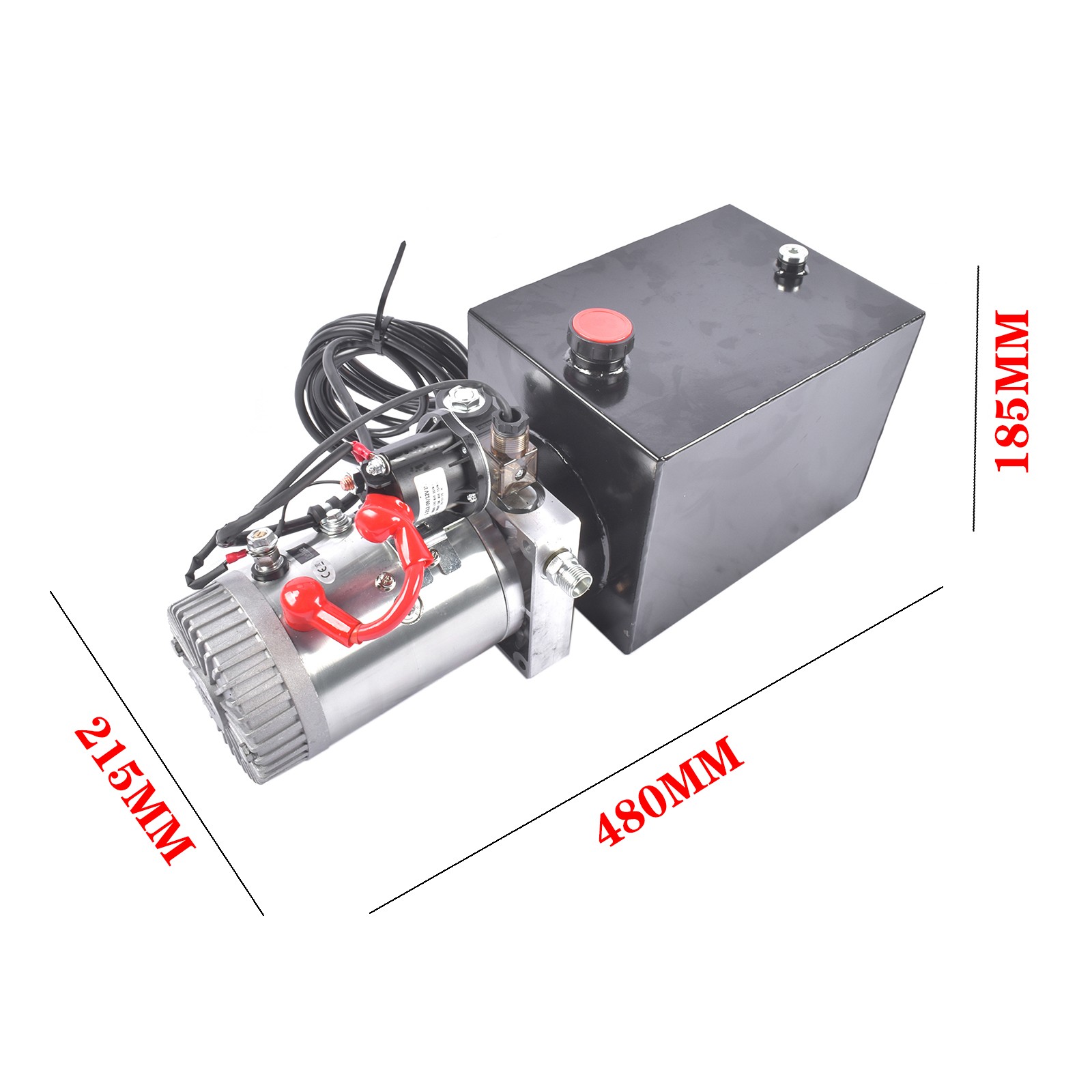 Single Acting 8 Quart 2 Gal Hydraulic Pump Dump Trailer Pump Power Unit 12V