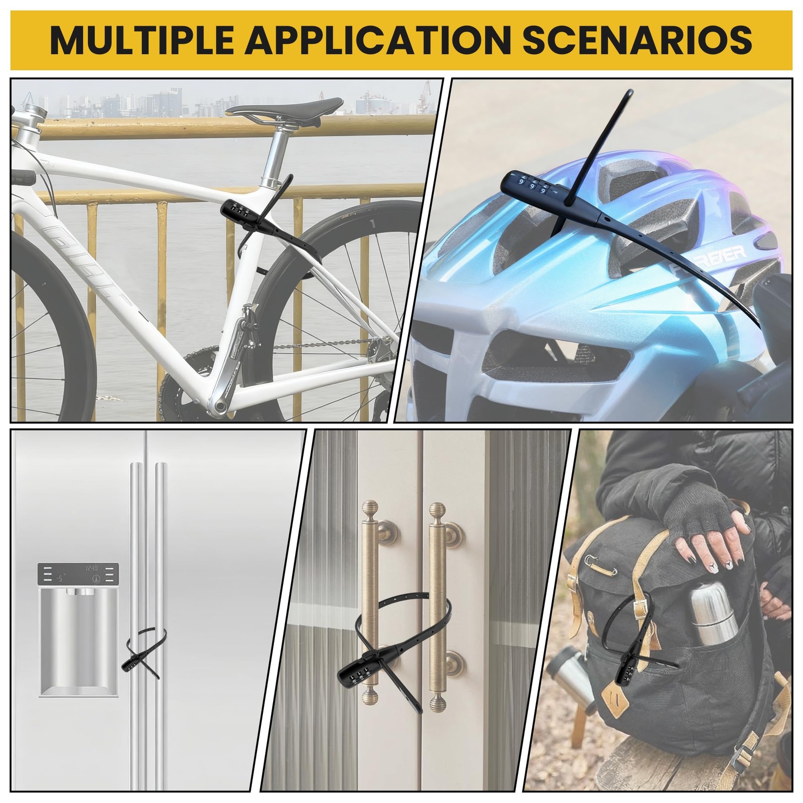 VAVSMART Zip Tie Lock, Adjustable Cable Lock Combination - Cafe Quick Combo