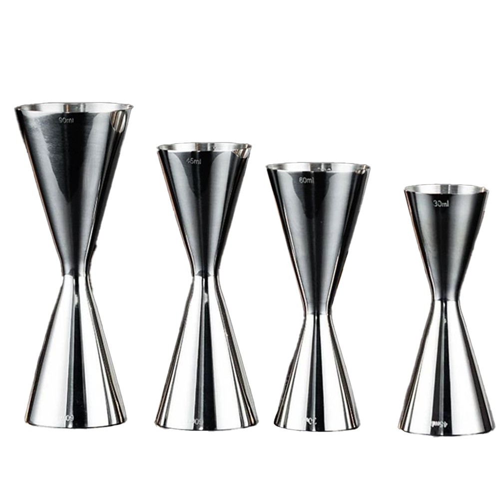 Stainless Steel Cocktail Bar Jigger Japanese Measuring Cup Double Shot Drink New