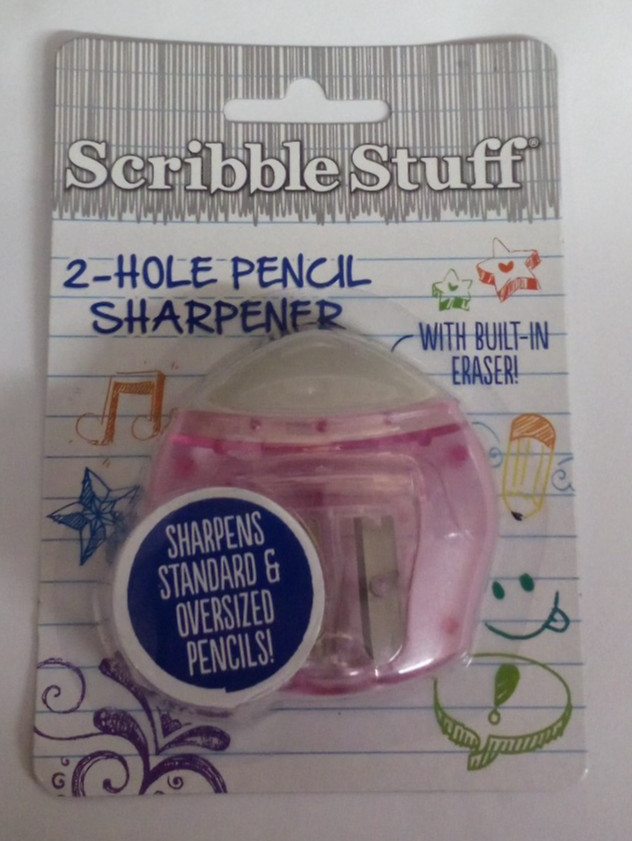 Scribble Stuff Dual Pencil Sharpener with Built-in Eraser