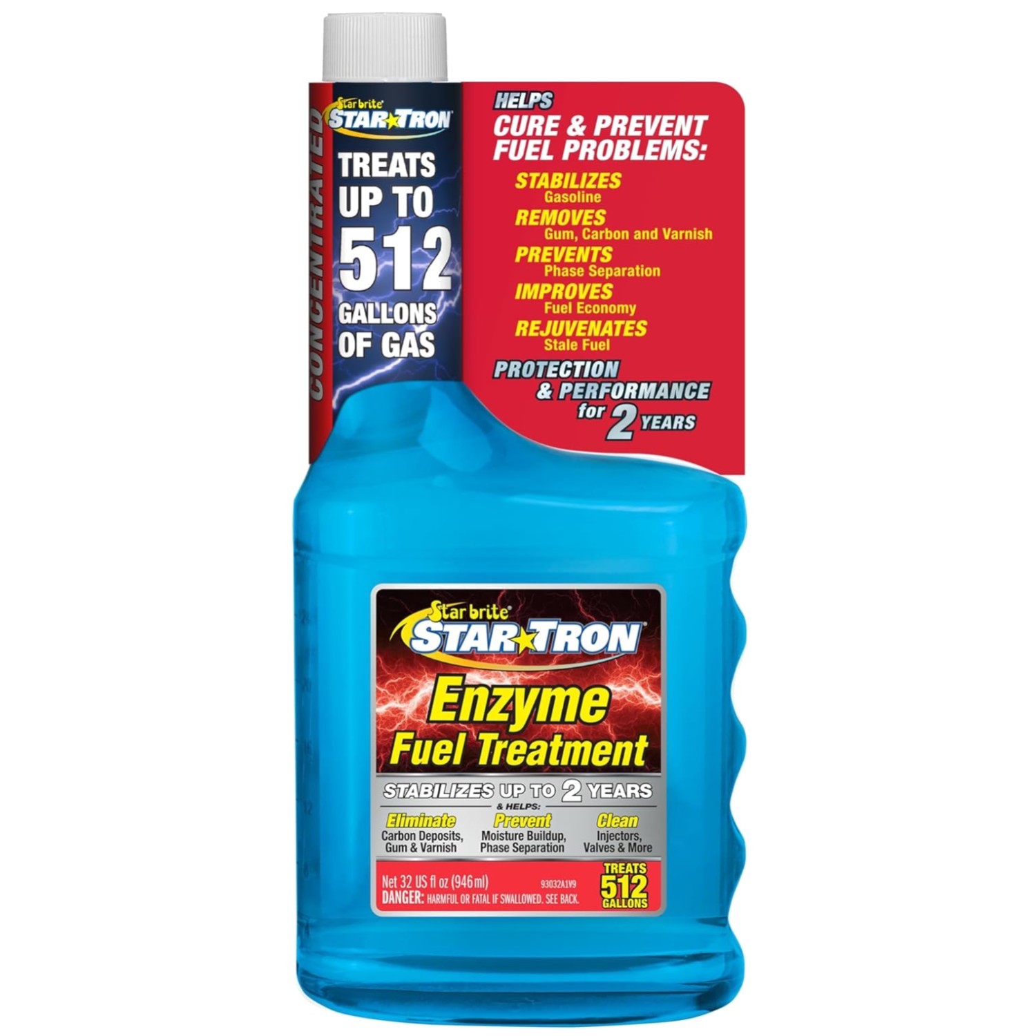 Star Tron Enzyme Fuel Treatment - 32 oz - Treats 512 Gallons
