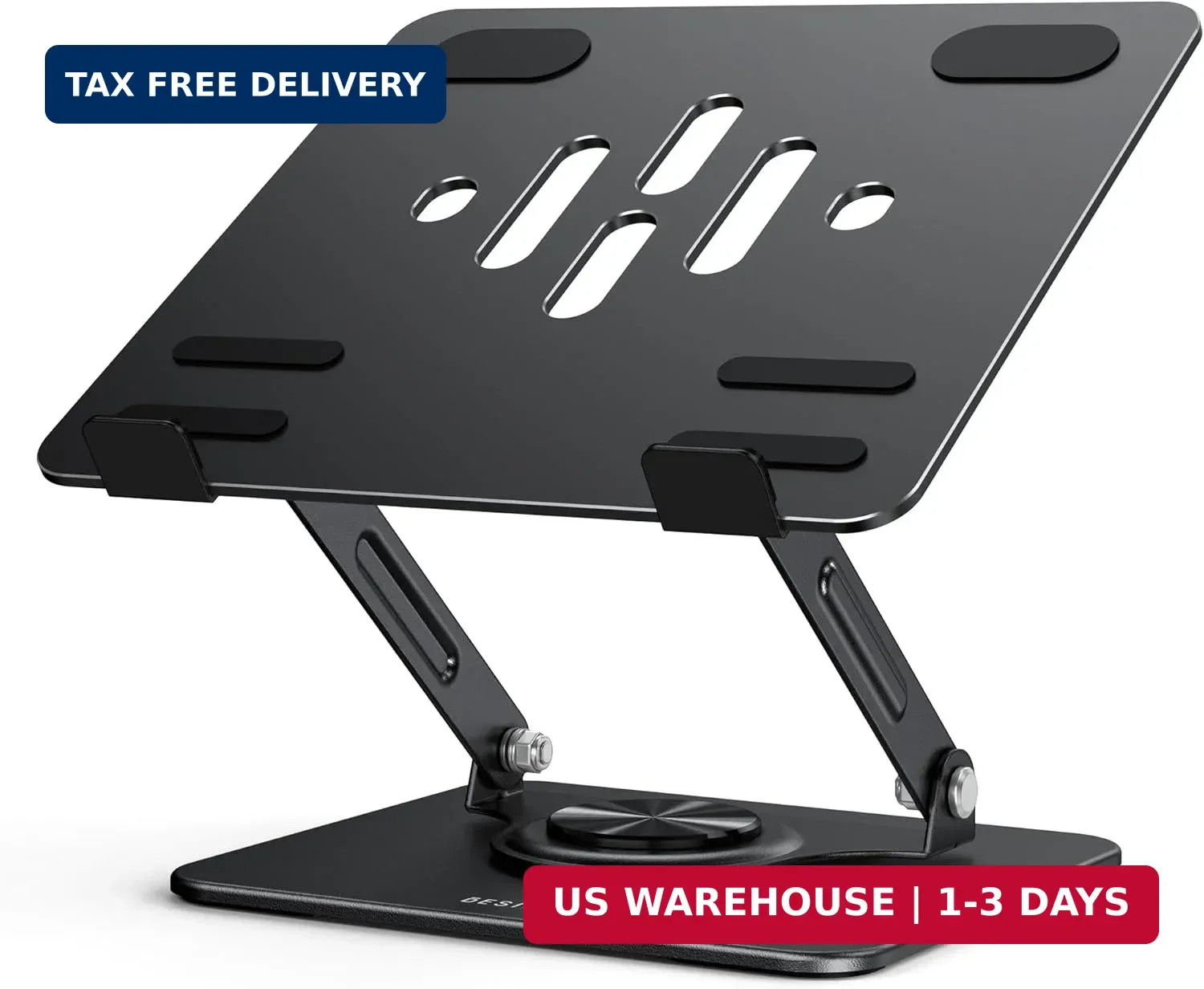 BESIGN Laptop Stand with 360° Rotating Base, Ergonomic Adjustable Notebook Riser