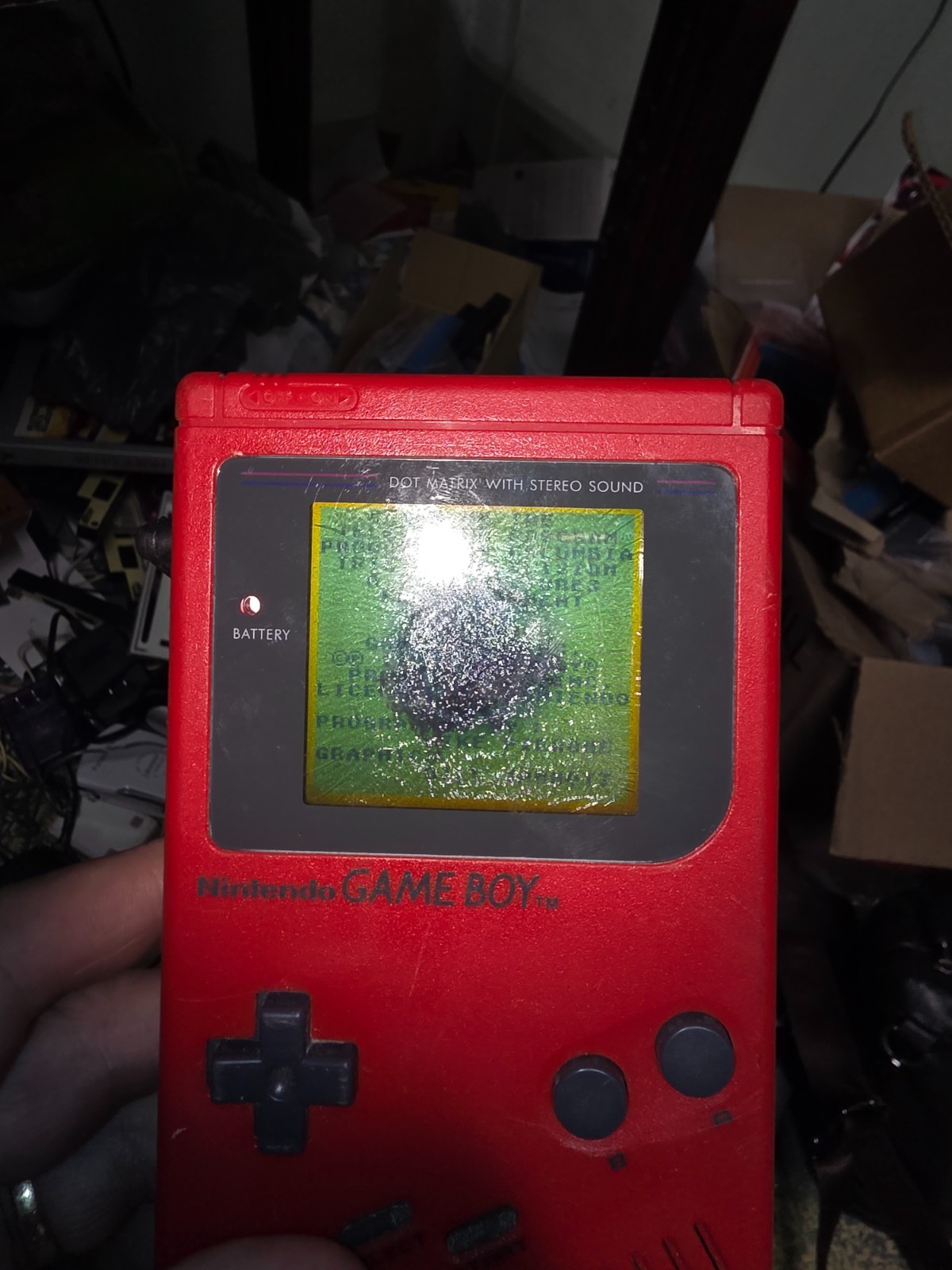 Powers On with AC & works  Gameboy Original DMG-01 Console needs new LCD #K36