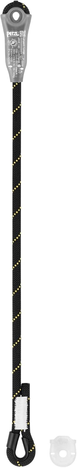 60Cm Black Dynamic Rope Lanyard With Carabiner For Fall Arrest System