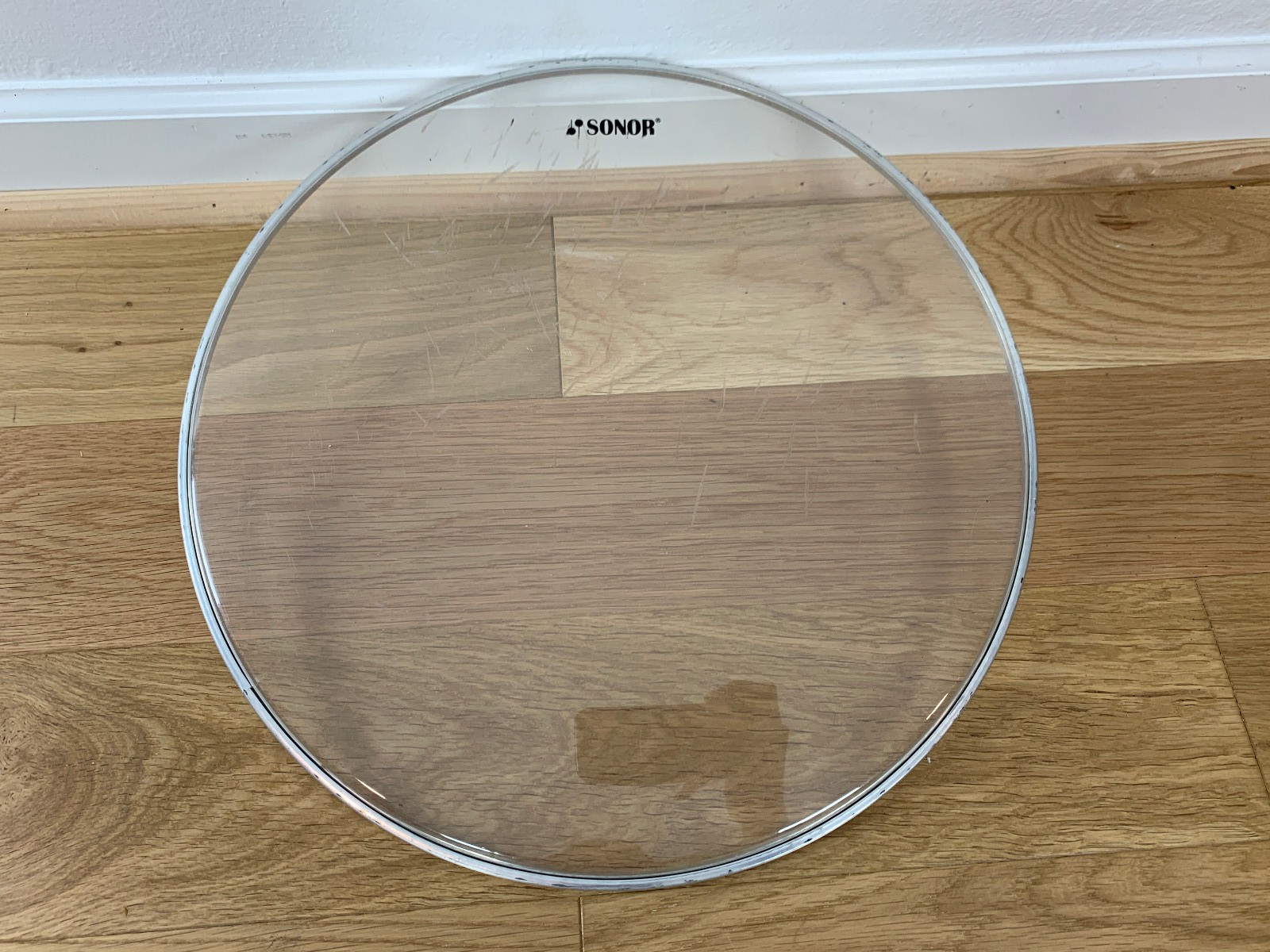 SONOR 16-Inch Floor Tom DRUM HEAD Drumhead Stock Factory Logo Clear Single Ply