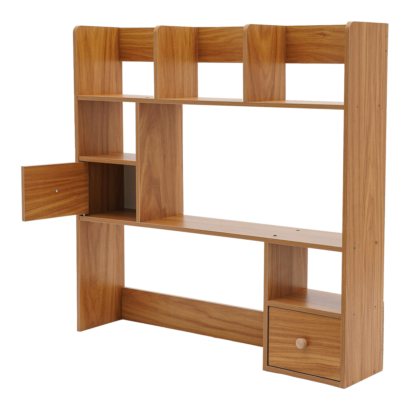 Desktop Bookshelf with Open Storage Compartments for Home or Office Organization