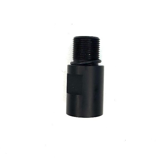 Airsoft AEG M4 Barrel Extension (Male 14mm CCW to Female 14mm CCW) - 1" Black