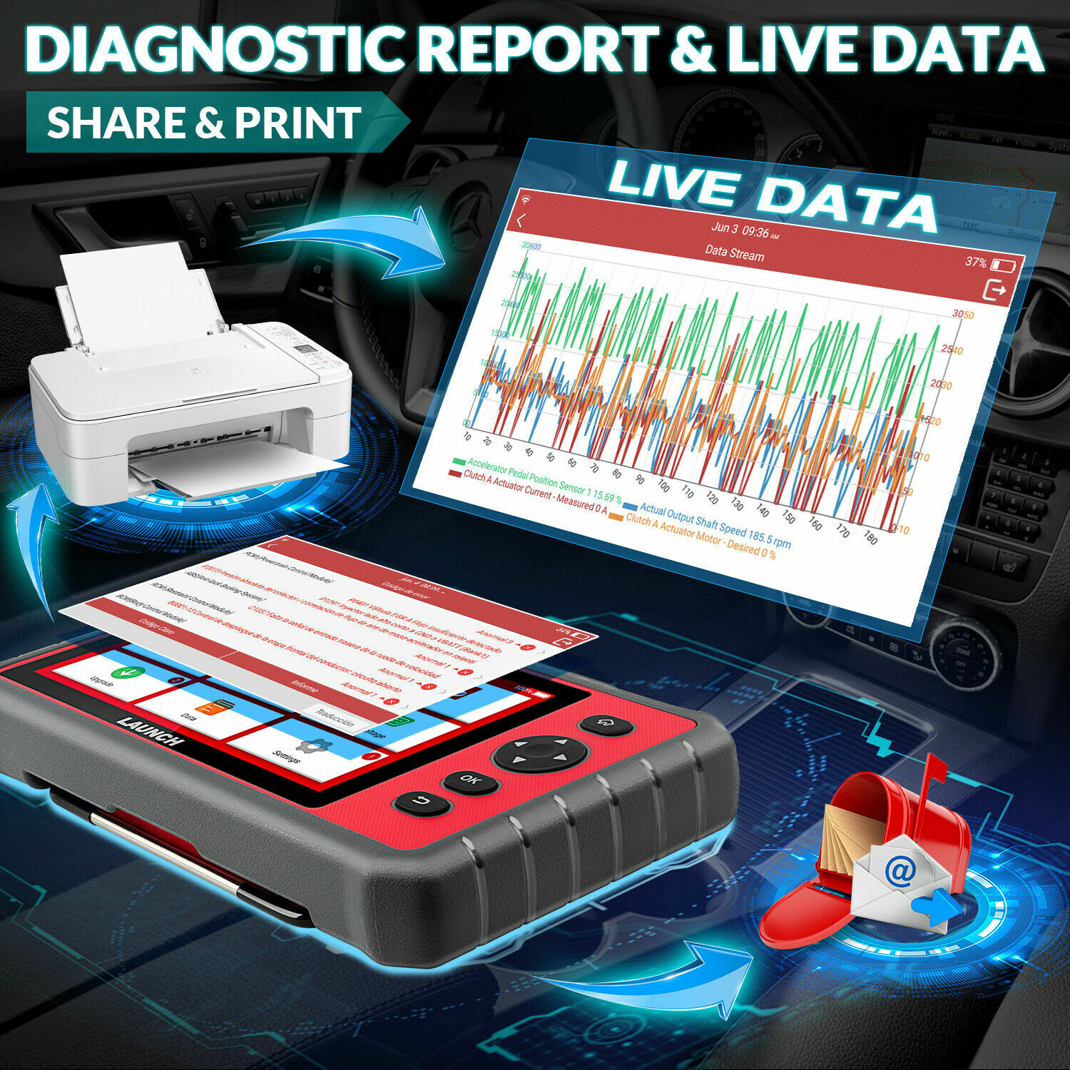 2026 LAUNCH X431 CRP909 Car OBD2 Scanner Full System Diagnostic Tools ECU Coding