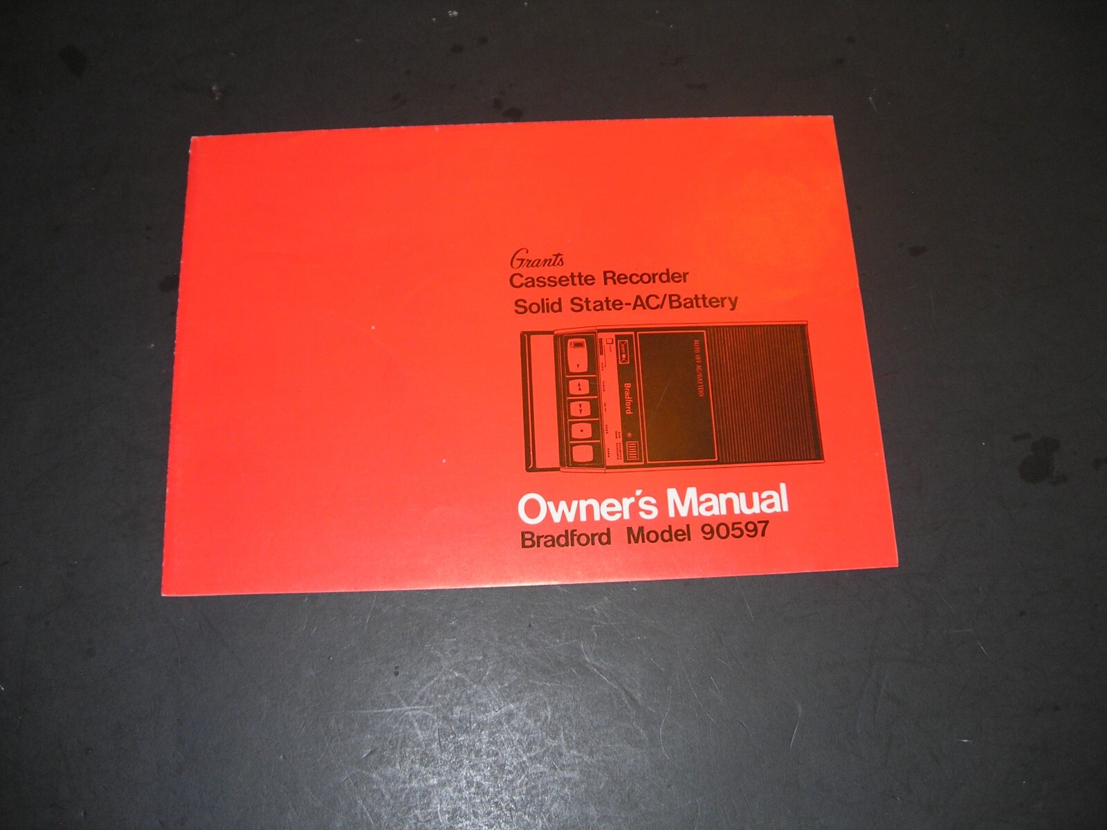 Vtg Grant`s Cassette recorder Owners Manual 90597