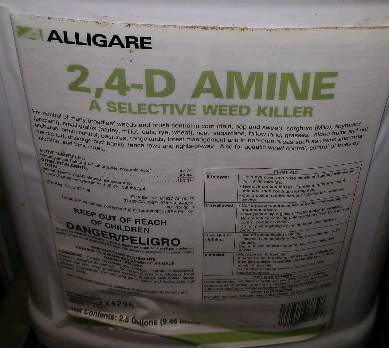 2,4-D Amine (Alligare) 2.5GAL