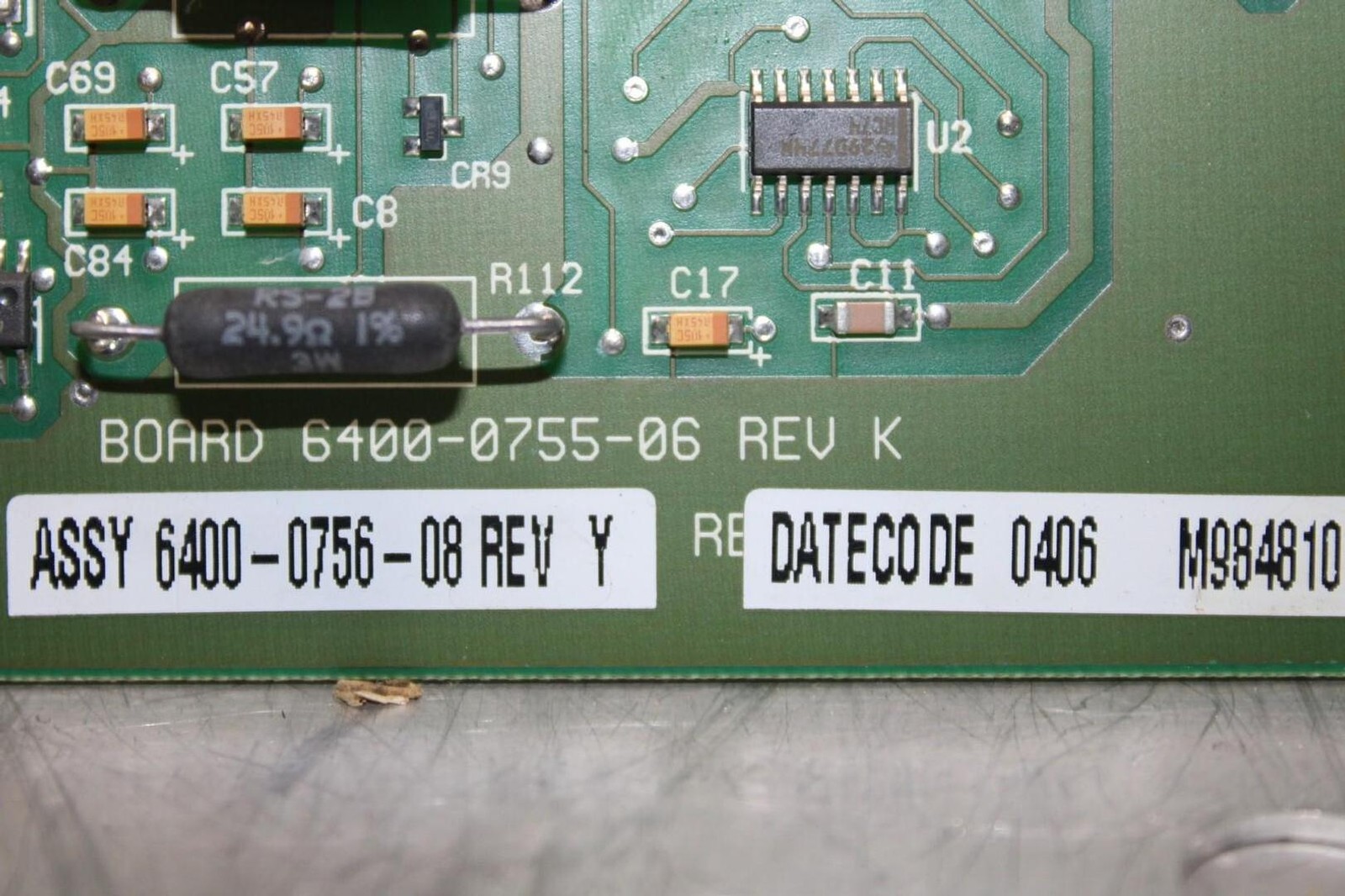 TRANE UCP2 STARTER CIRCUIT BOARD 6400-0756-08 REV. Y 6400-0755-06 REV. K