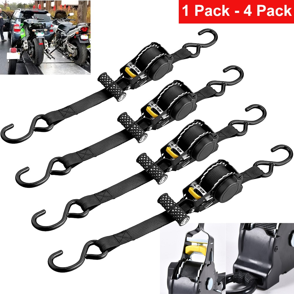 Retractable Ratchet Straps Heavy Duty Auto Self Retracting Tie Down Straps 130in