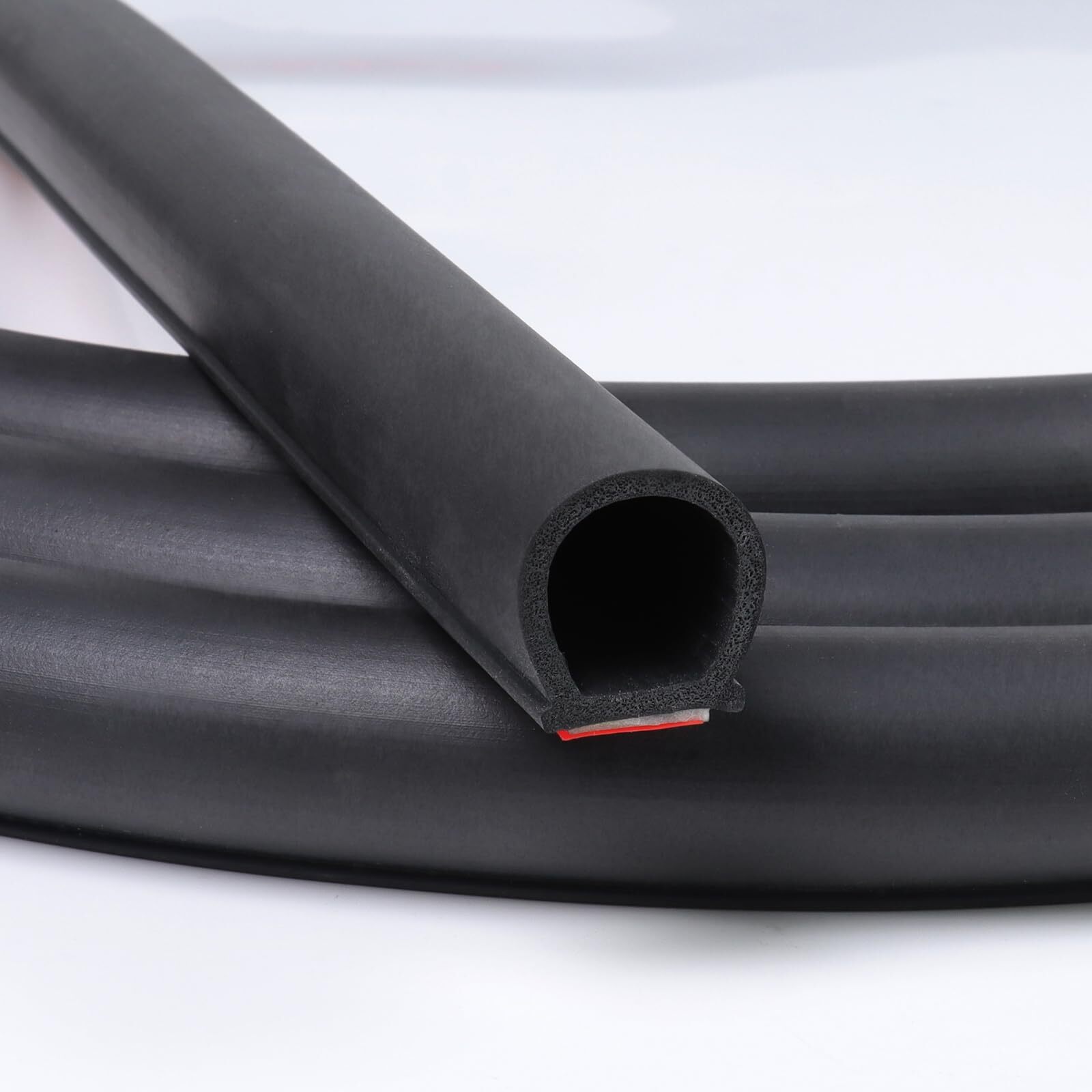 3/4"×3/4" D-Shape Weather Stripping 10FT Heavy Duty Bulb Seal Car Door Window...