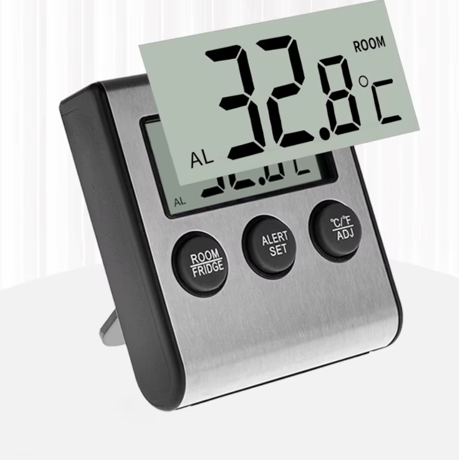 Digital Kitchen Cooking Food Thermometer With Probe And Timer No Battery