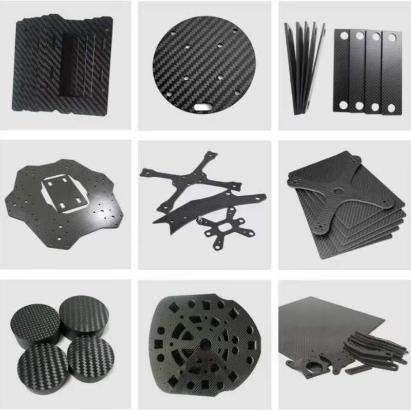 Carbon Fiber Sheet Plate Panel Custom CNC Cut Process Carve FPV Drone Arm Frame