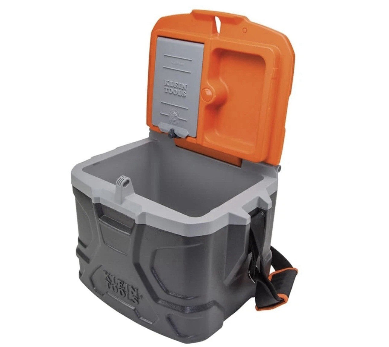 Klein Tools 55600 Work Cooler, 17-Quart Lunch Box Holds 18 Cans, Keeps Cool 30Hr