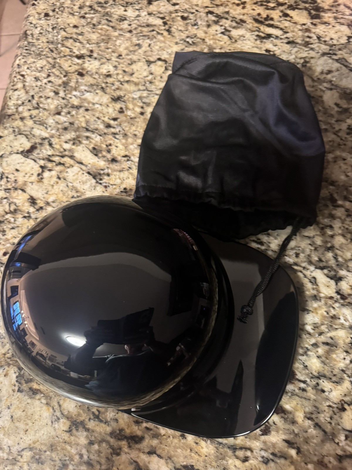 Baseball Pro DOT Half Helmet / Gloss Black