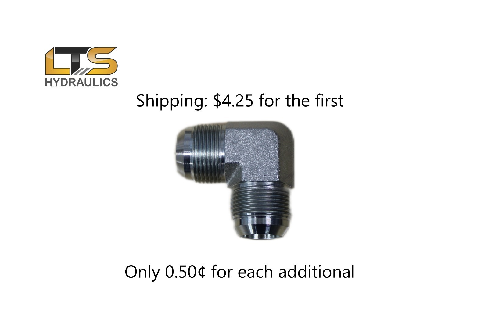 2500-10-08 Male JIC x Male JIC 90 Degree 5/8" JIC x 1/2" JIC