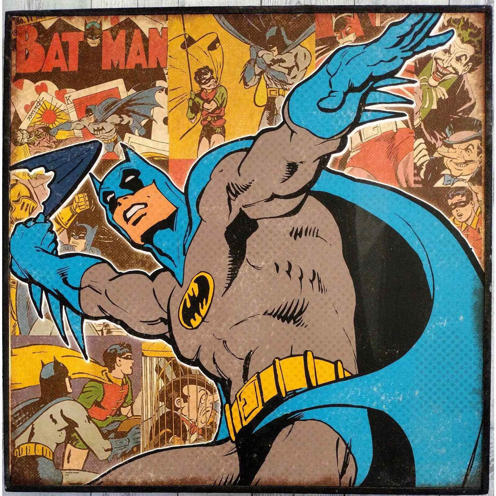 Dc Comics Batman 22 x 22 (ATCM 93120) Wood Wall Art by OpenRoad Studios. Rare