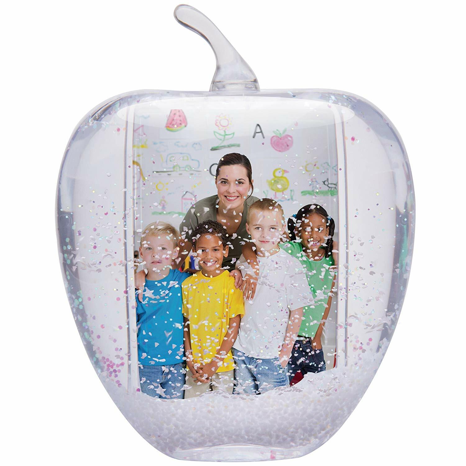 Apple Photo Snow Globe - Holds 2 pictures