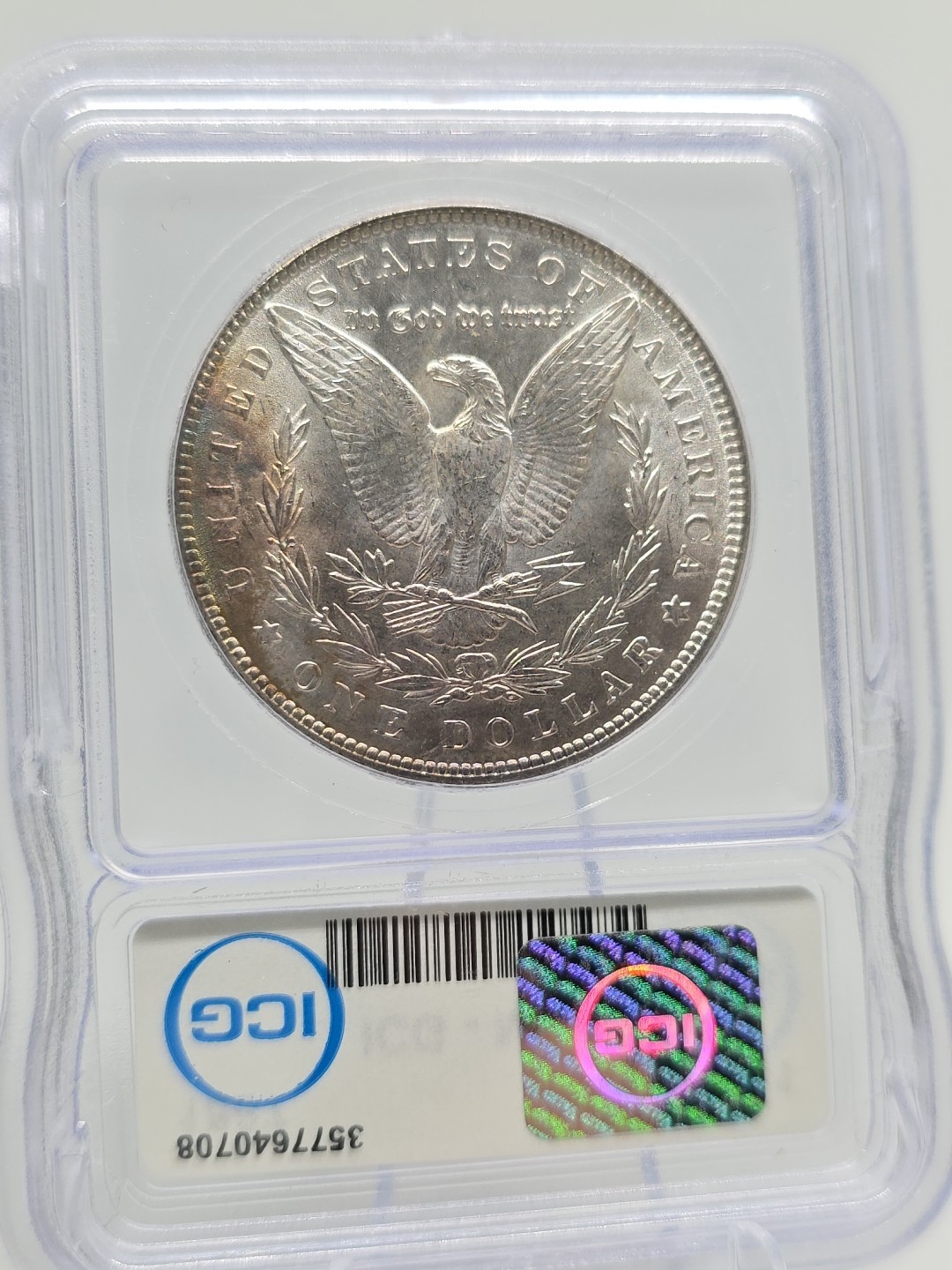 1887 Morgan Silver Dollar MS63 ICG NICE TONING
