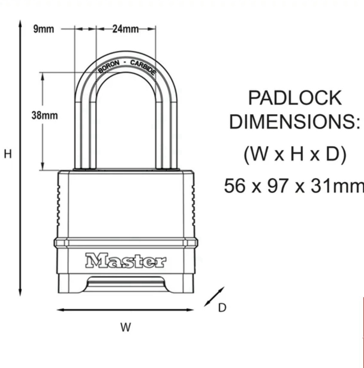 Master Excell Combination Lock - M175DLFAU