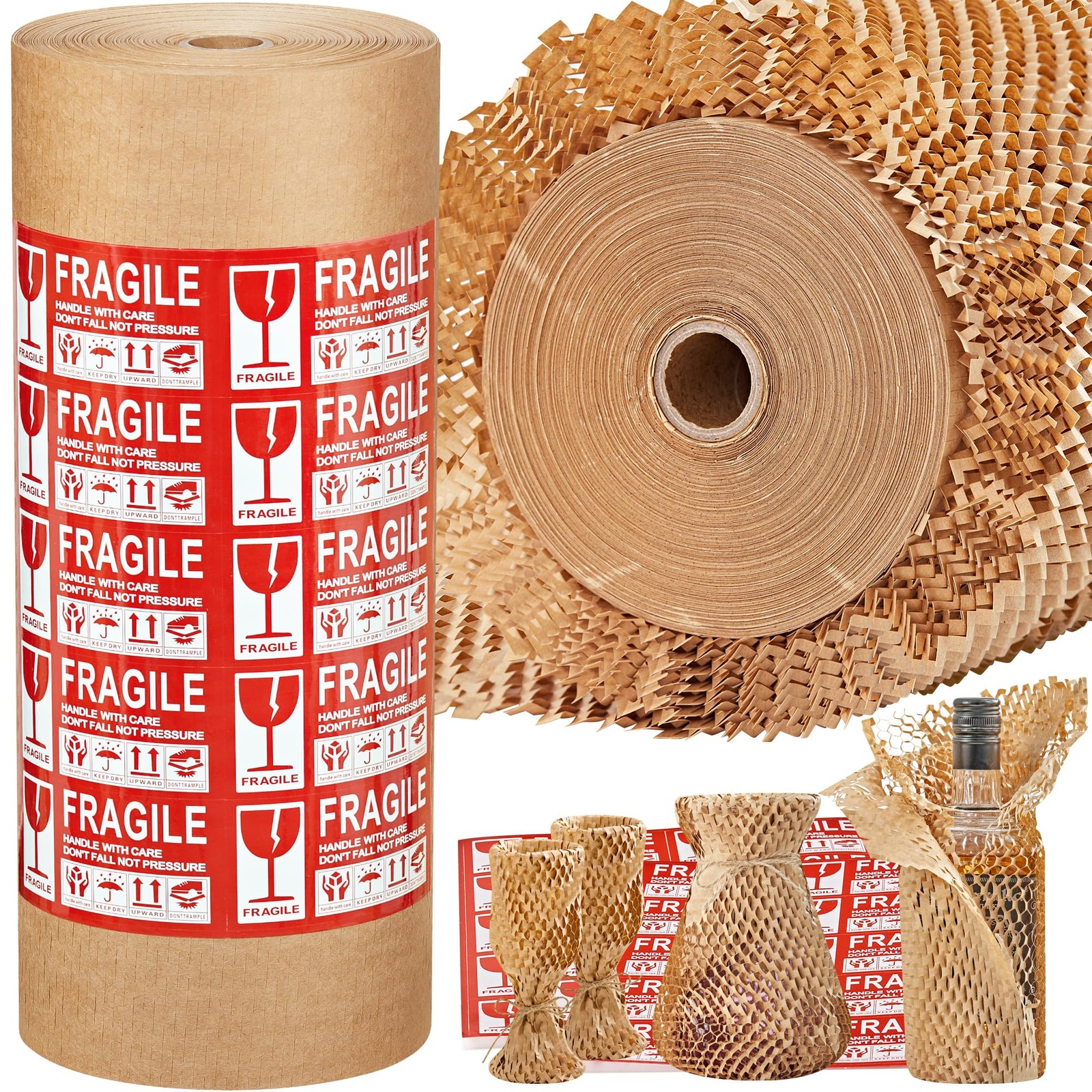 Honeycomb Packing Paper, 15 * 400' Packing Wrap for Packing/Shipping/Moving, ...