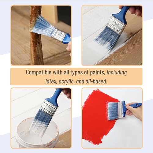 Bates- Paint Brushes for Walls, 5 Pack, Wall Paint