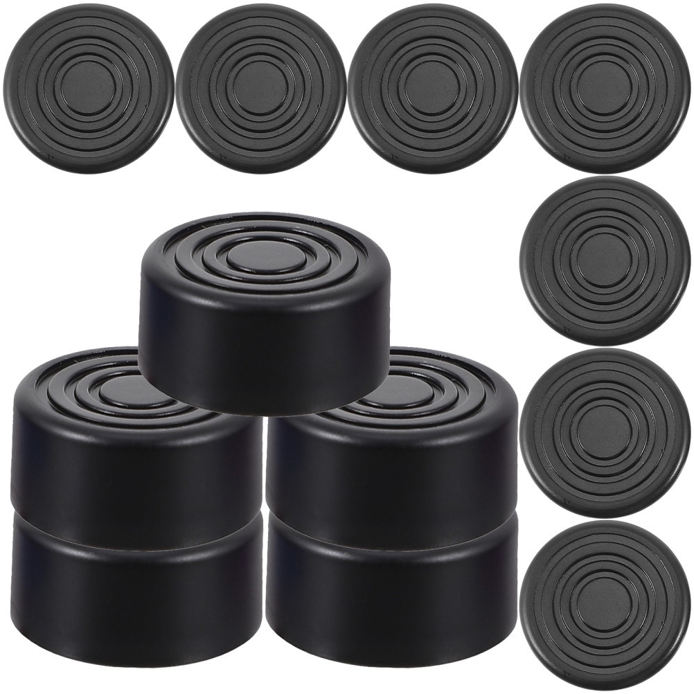 12Pcs Guitar Effect Pedal Footswitch Protective Caps Black Plastic Covers