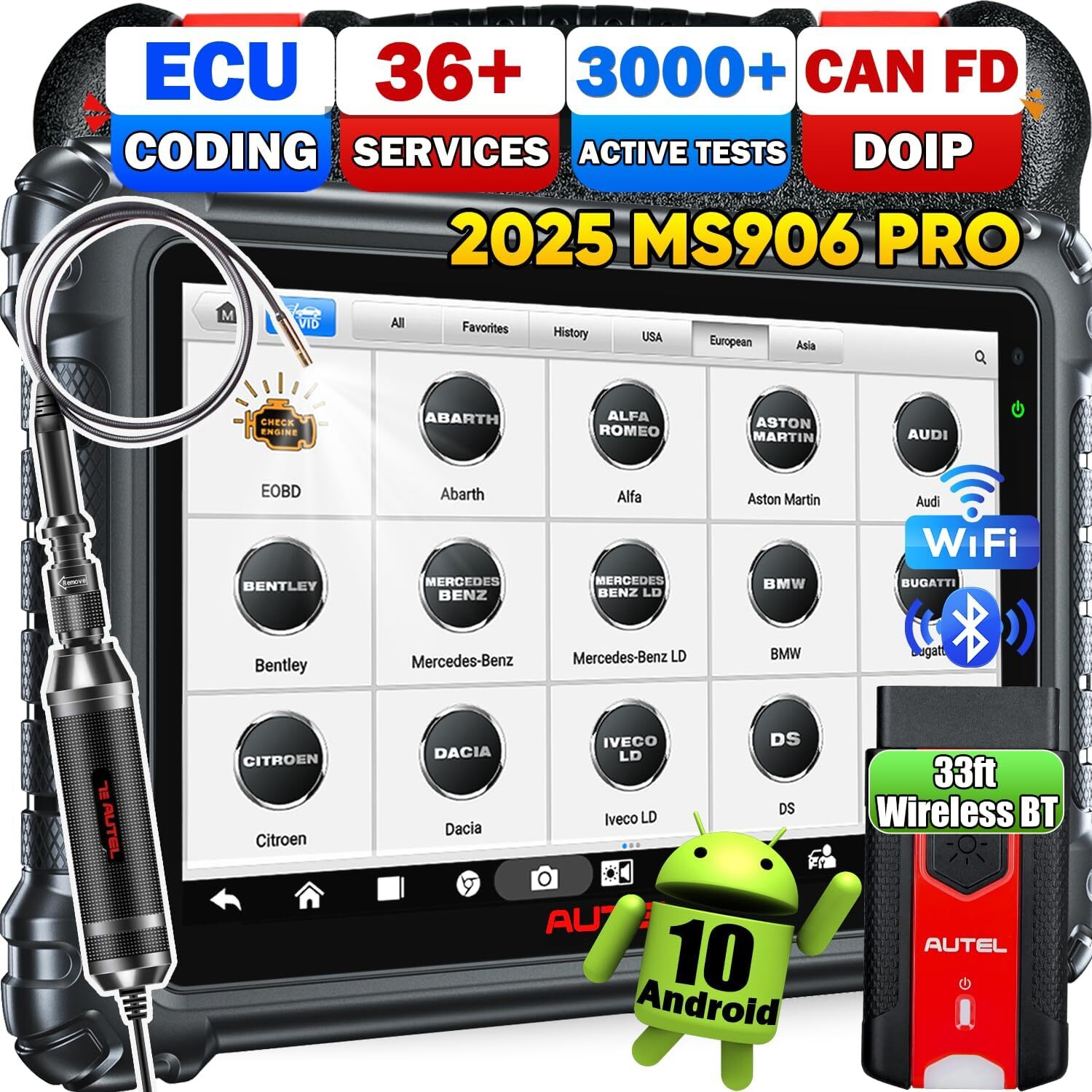 2026 Autel MaxiSYS MS906 Pro ECU Coding Full System Diagnostic Scanner MK906 PRO